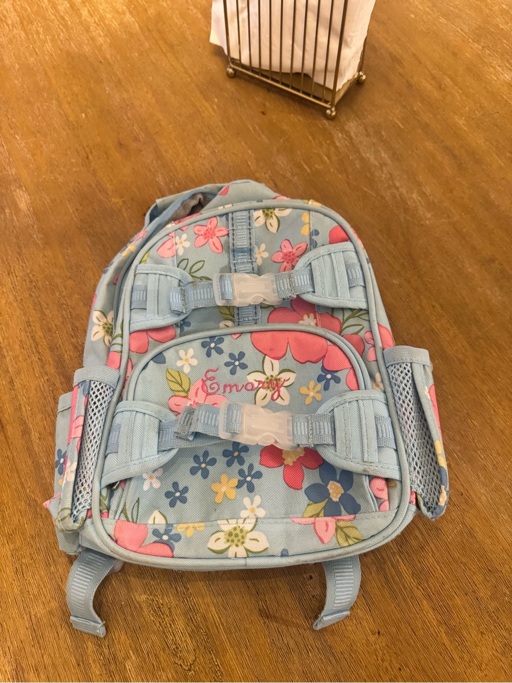Pottery Barn Kids Blue Floral Mini Backpack